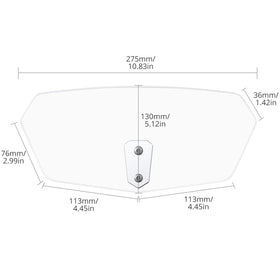 Justech size scale with ruler showing 11 by 5.12 inches for broad protection
