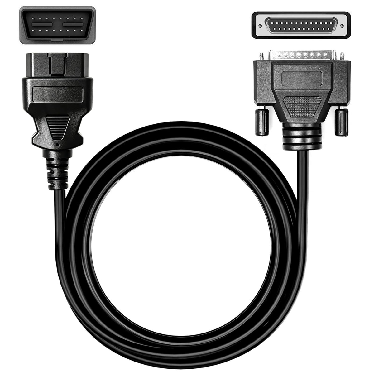 JUTA main cable front view showing full length and connectors, durable replacement