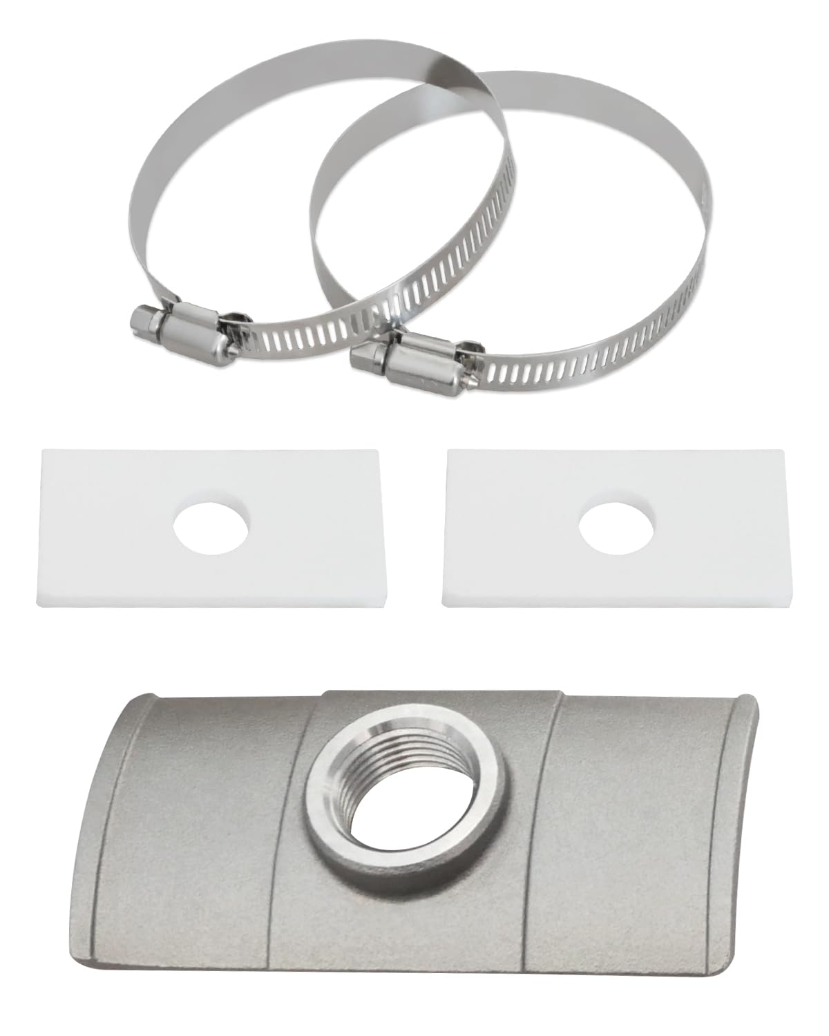 JUWEVAZU installed on exhaust pipe demonstrating secure, sealed connection