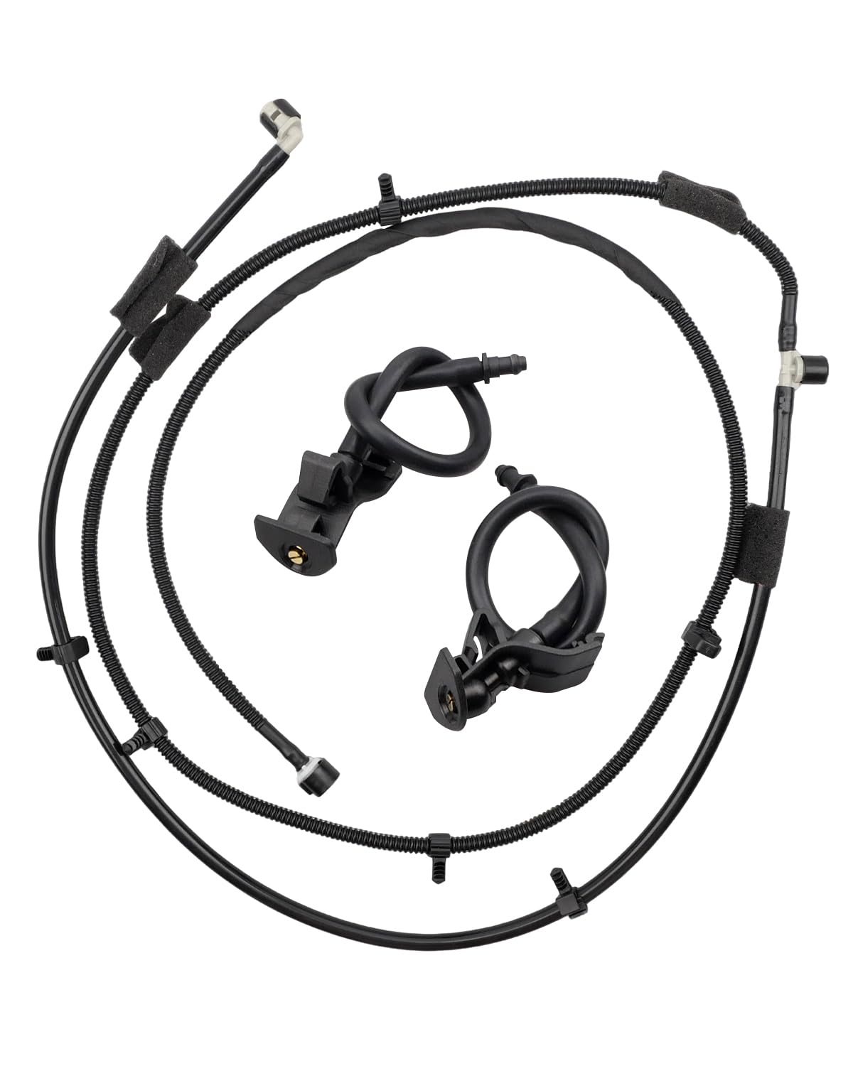 JUWEVAZU front view of hose and nozzles showing fit and components for easy replacement