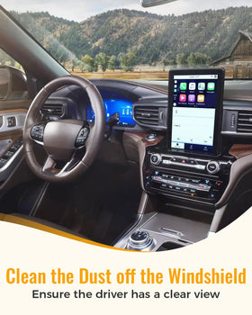 JUWEVAZU installed on Ford Explorer windshield showing restored washer spray performance