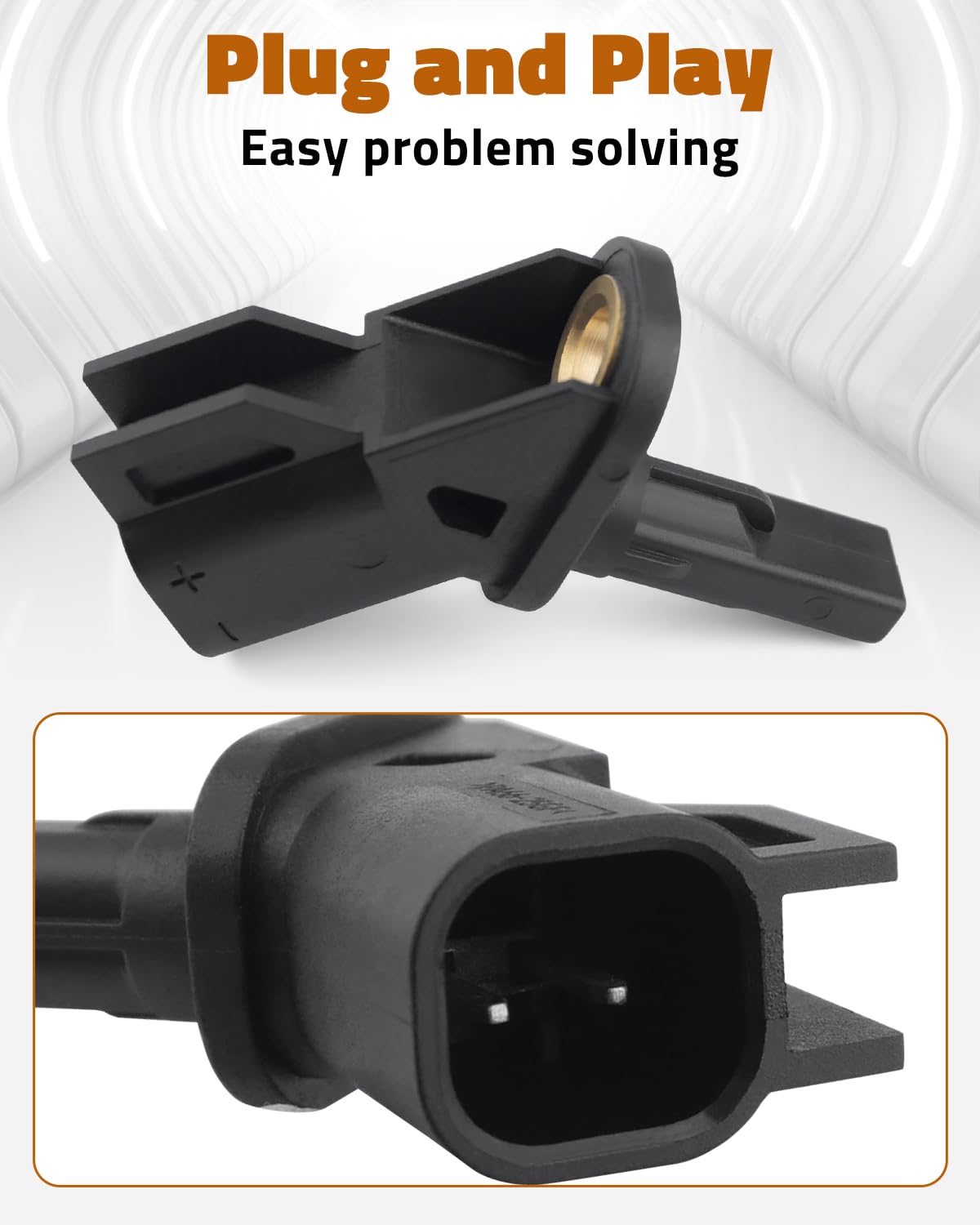 JUWEVAZU sensor installed on wheel hub demonstrating correct fitment