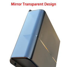 JVMA close-up of backlit transparent panel highlighting visibility at night