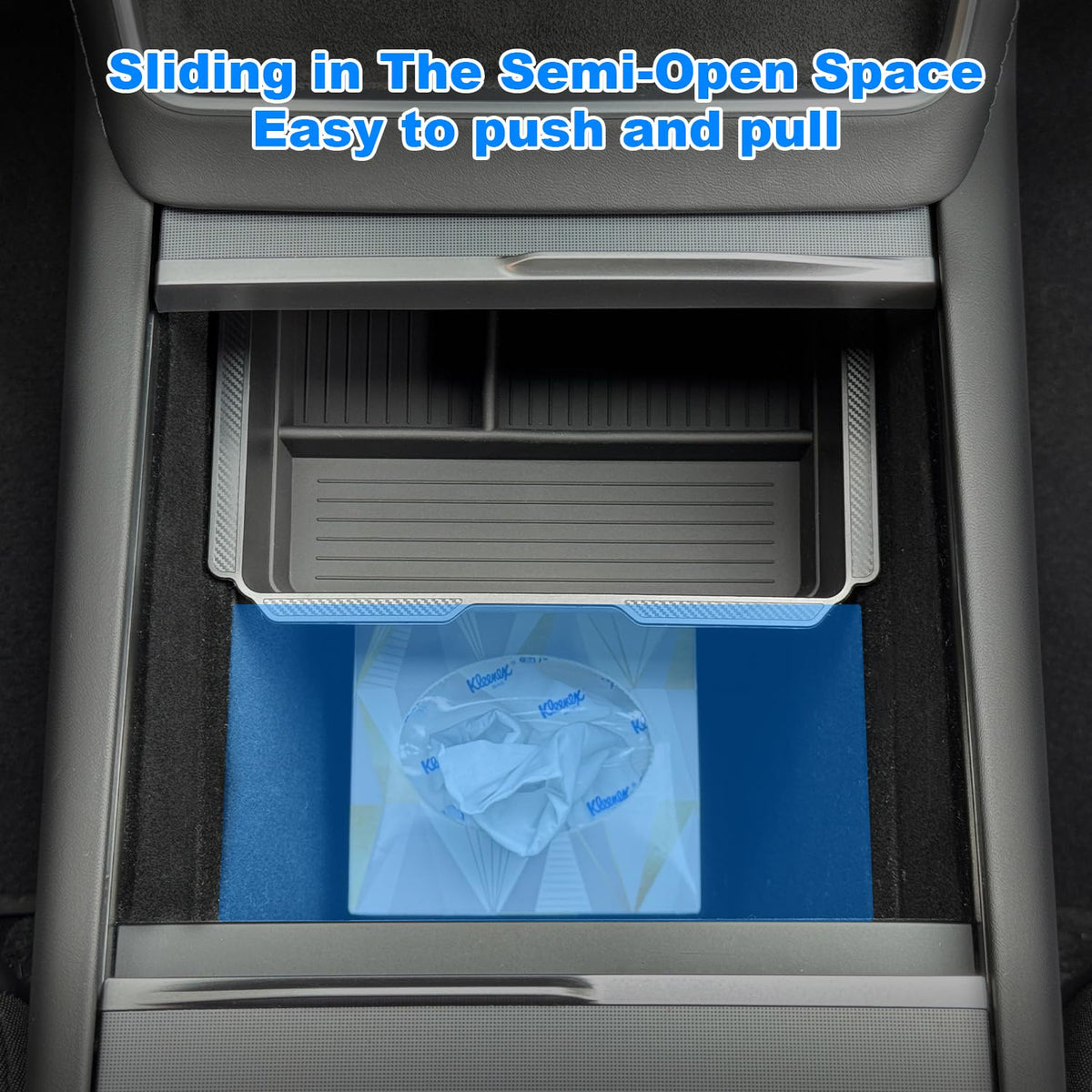 JVMA compartments filled with daily items for tidy organization benefit