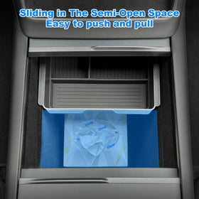 JVMA compartments filled with daily items for tidy organization benefit