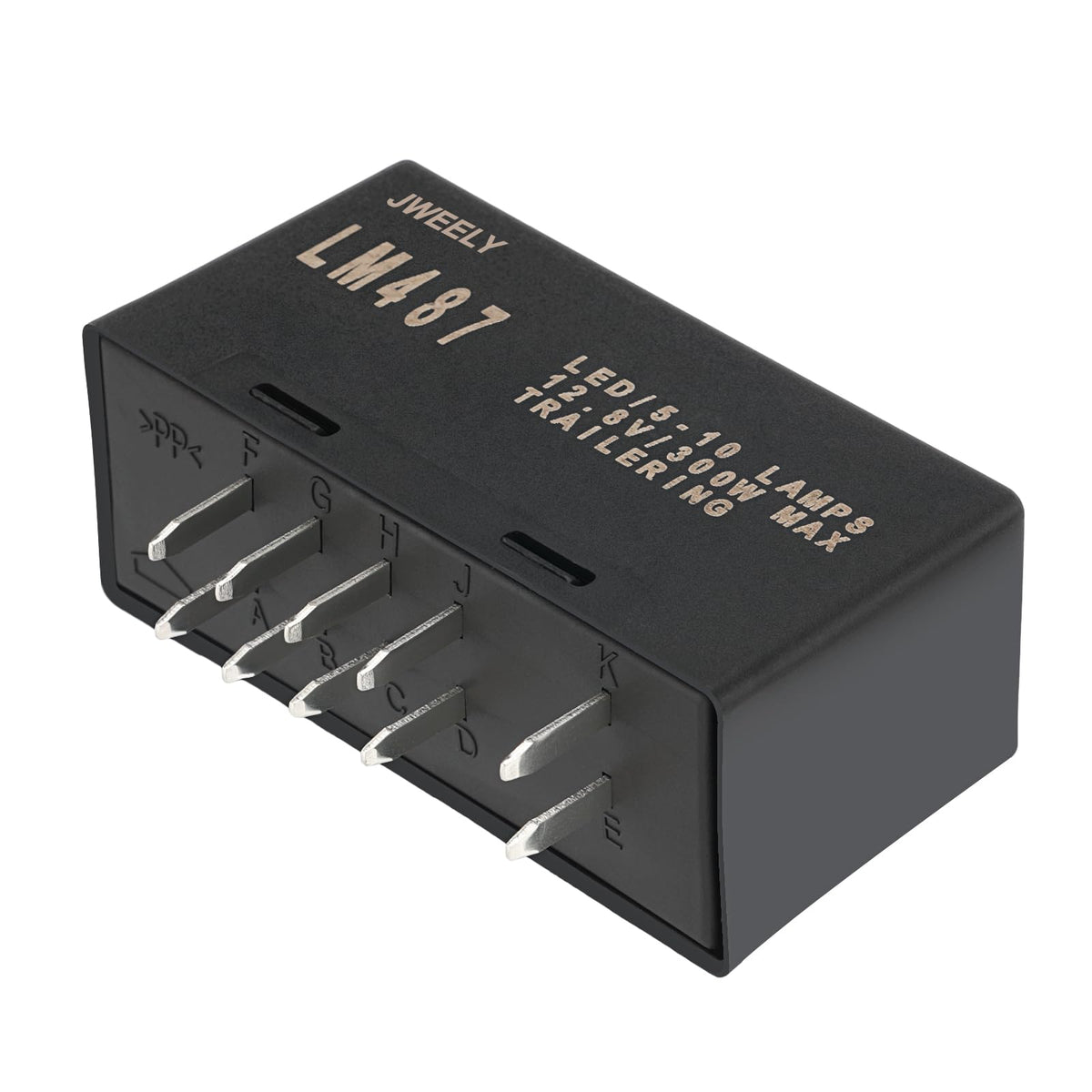 JWEELY LM487 front view showing pins and plug benefit easy replacement