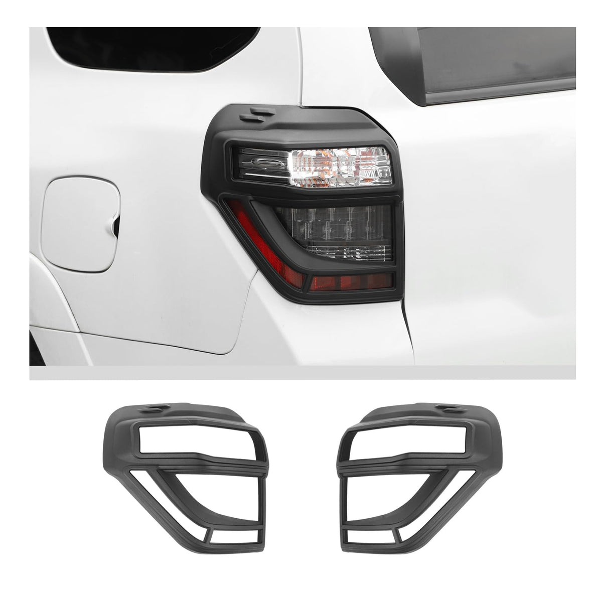 JWWY front view of tail light covers showing clean fit and improved appearance