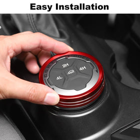 JWWY installed on headlight and 4WD knobs showing improved aesthetics