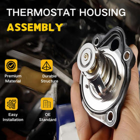 JXGZYD thermostat installed in engine bay demonstrating correct placement and restored cooling