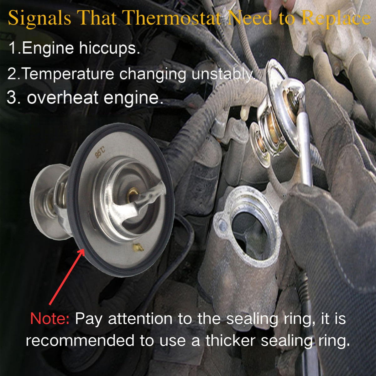 JXGZYD thermostat next to ruler showing compact dimensions for confident part identification