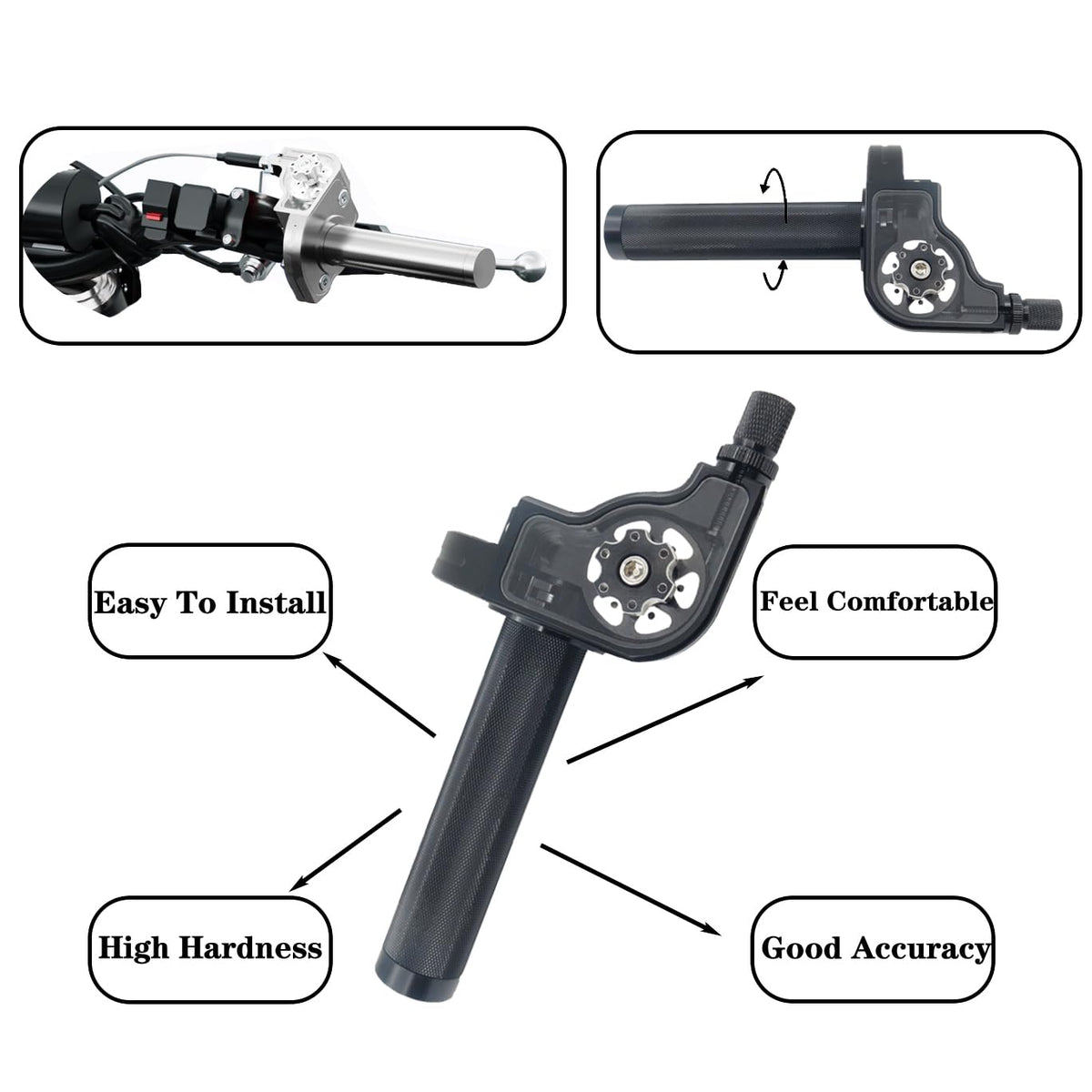 JXPANG installed on a dirt bike bar demonstrating improved throttle feel while riding