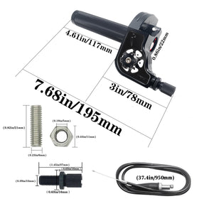 JXPANG throttle beside coin for scale to show compact, lightweight design