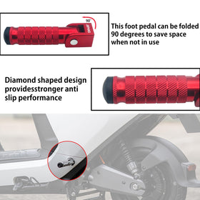 JXPANG folded foot peg profile demonstrating compact storage benefit
