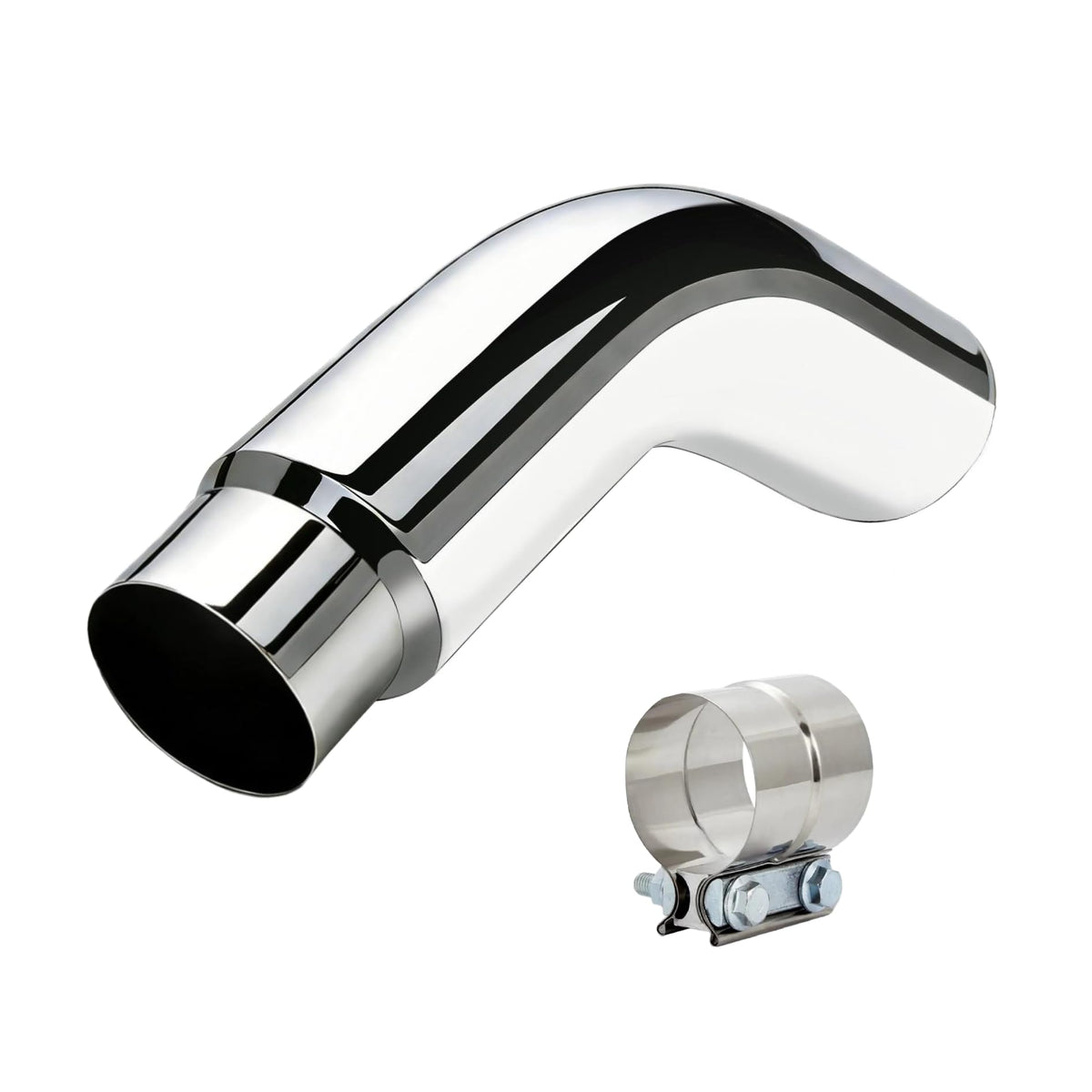 JXZHONG LIANG front view showing elbow shape and larger 6-inch outlet benefit