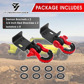 JY PERFORMANCE bracket fitted with factory skid plate showing correct fitment benefit