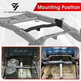 JY PERFORMANCE crossmember painted finish close-up showing texture and corrosion resistance benefit durability