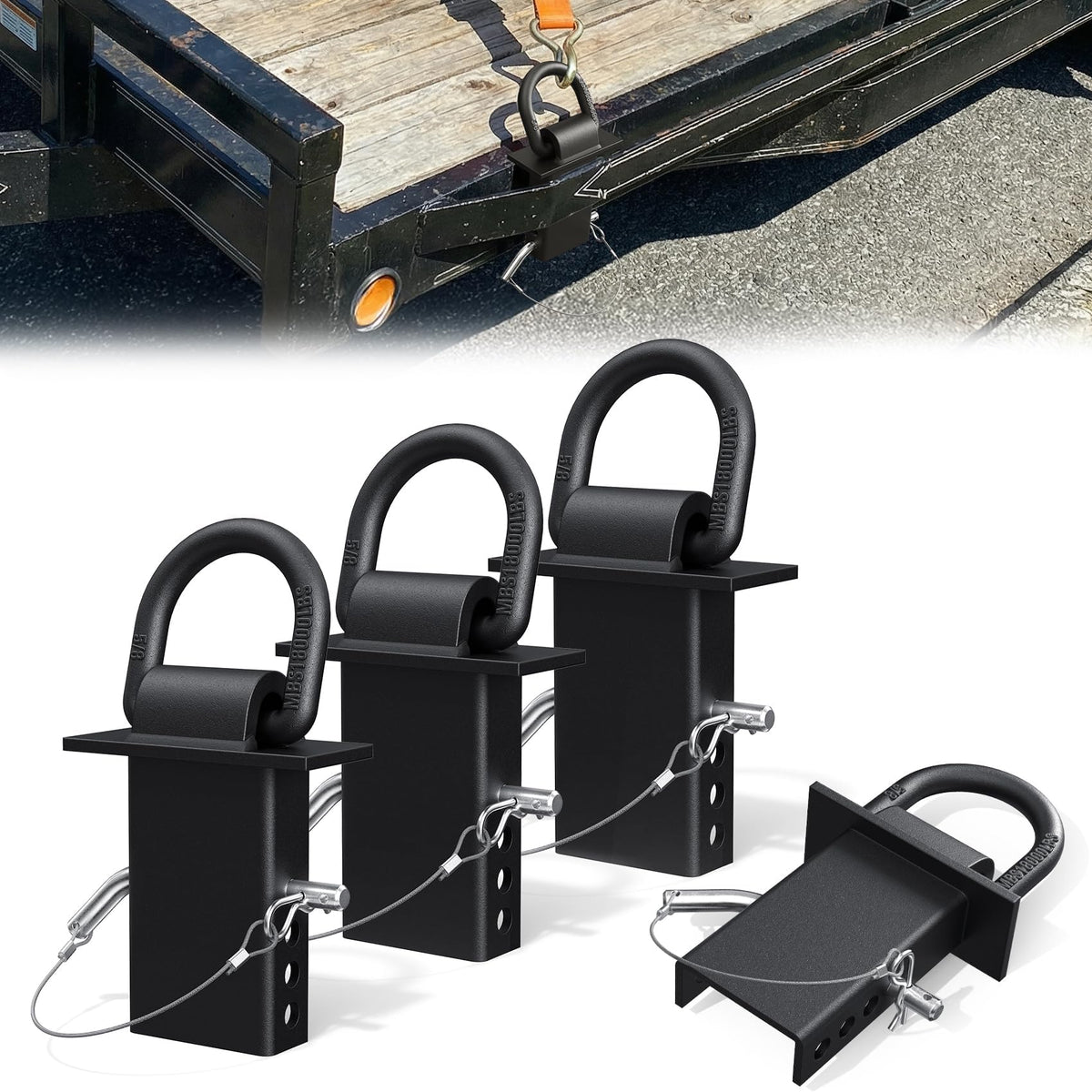 JY PERFORMANCE front view of D ring showing robust design and secure anchoring benefit