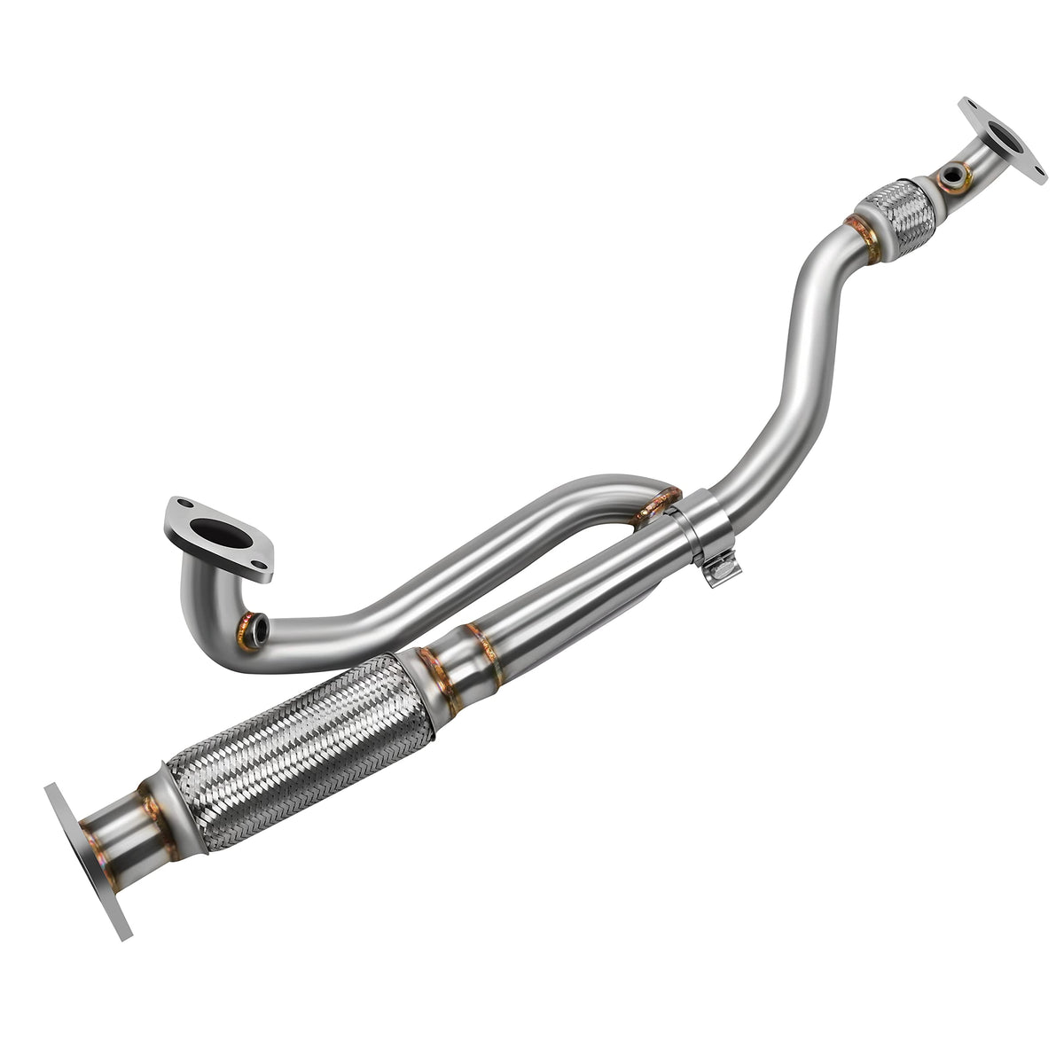 JY PERFORMANCE front view of Y pipe showing fit and robust construction benefit