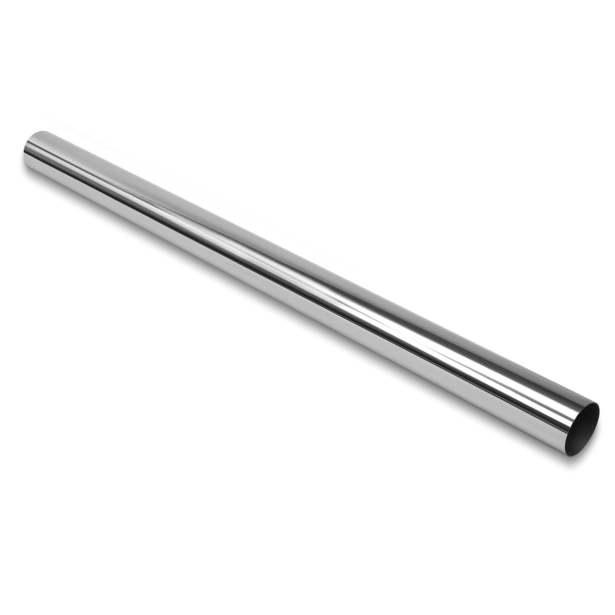 JY PERFORMANCE front view of straight stainless pipe, shows clean finish and fitment benefit