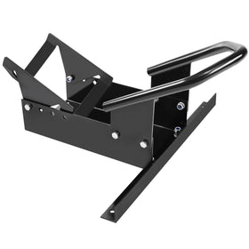 JY PERFORMANCE front view of wheel chock showing upright cradle and base — secure transport