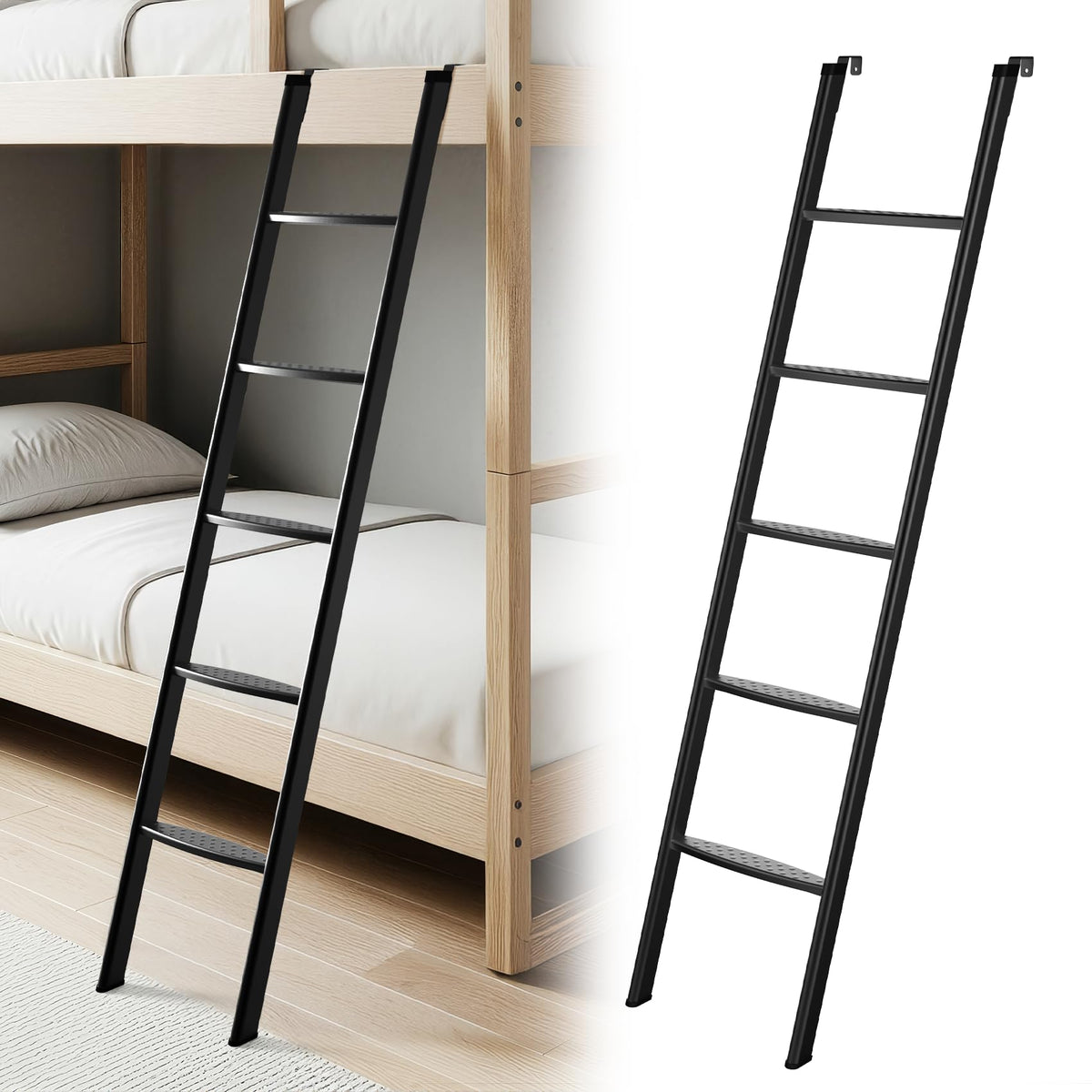 JY PERFORMANCE front view of ladder showing full 60-inch frame and stability benefit