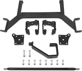 JY PERFORMANCE installed on EZGO TXT side view showing lift benefit
