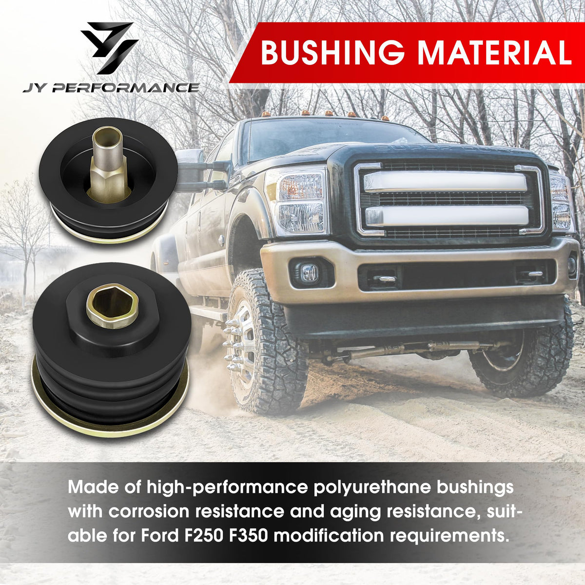 JY PERFORMANCE installed bushings under a truck cab showing reduced vibration