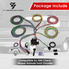 JY PERFORMANCE harness on restoration workbench showing complete kit ready for assembly