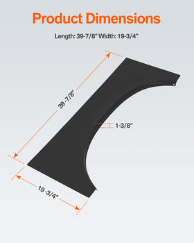 JY PERFORMANCE panel positioned on truck bed illustrating fitment and repair readiness