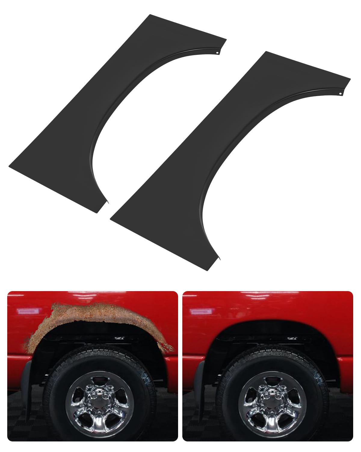 JY PERFORMANCE front view of rear wheel arch panels showing exact OEM contours and fit