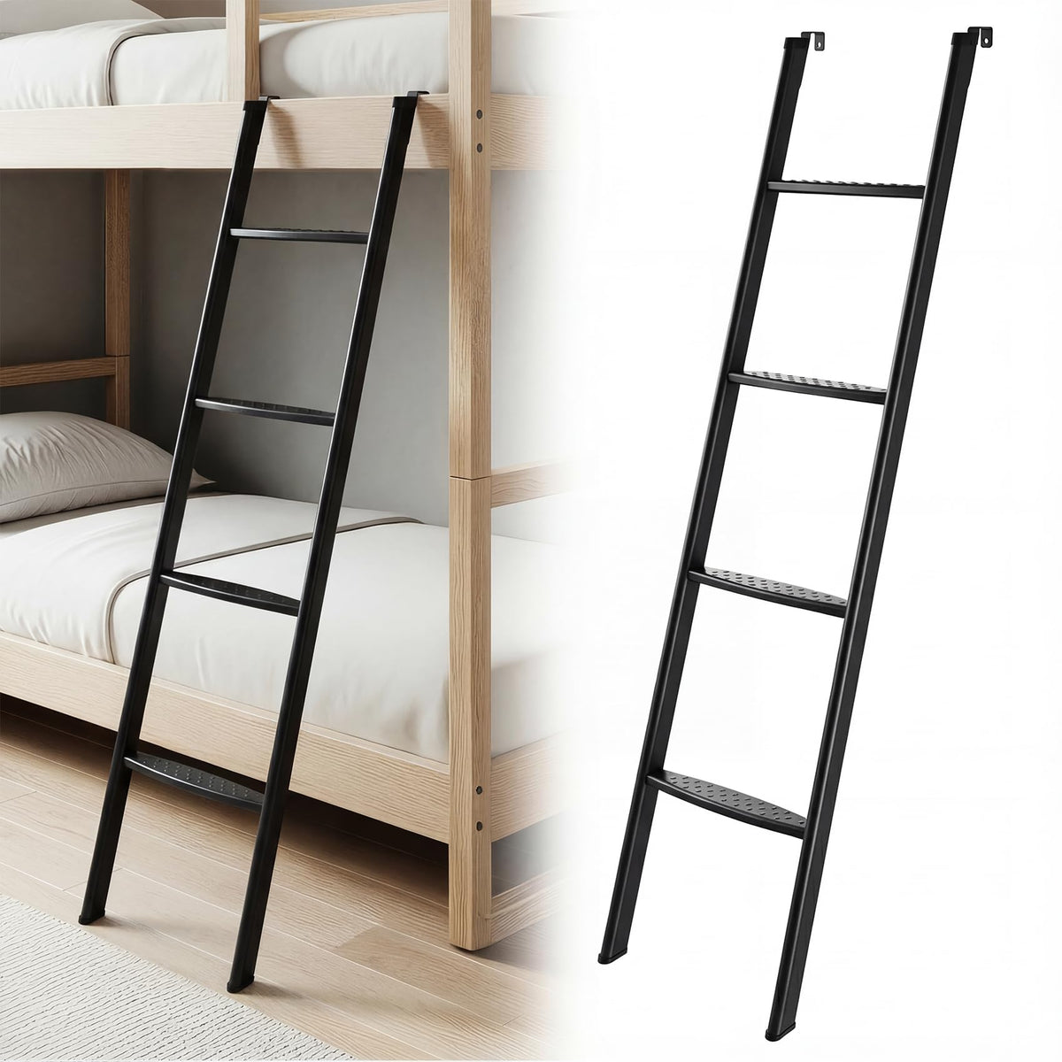 JY PERFORMANCE front view of ladder showing sturdy frame and steps for secure climbing