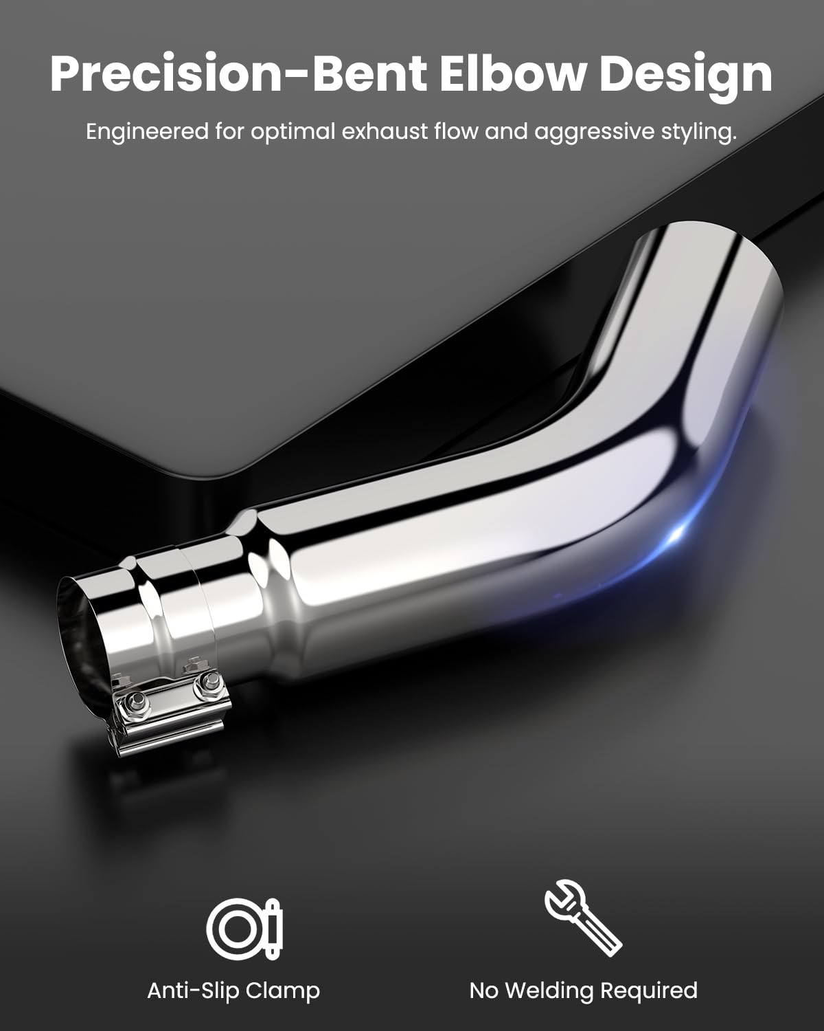 JY PERFORMANCE elbow next to ruler showing size fit and scale benefit