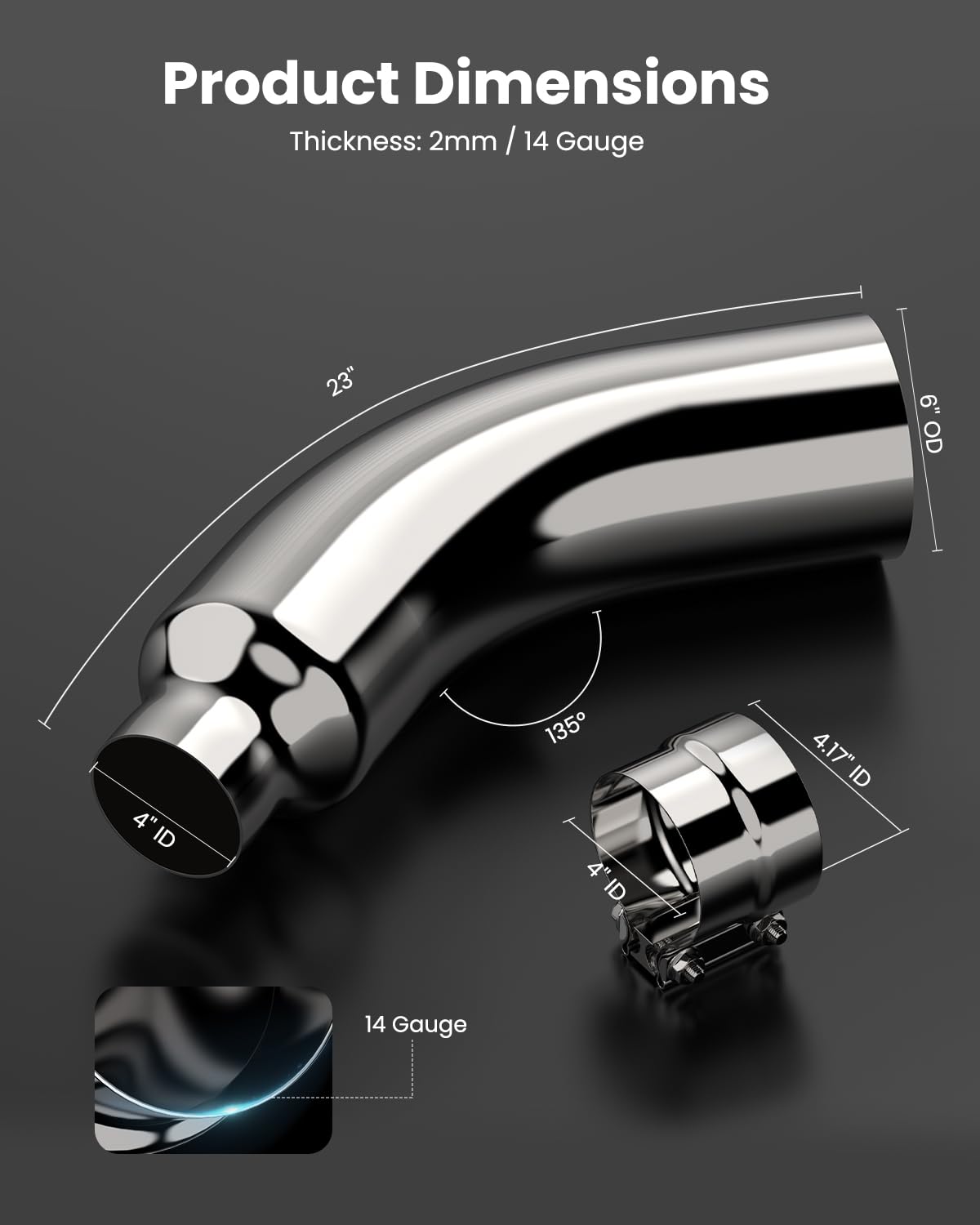 JY PERFORMANCE side view showing curved profile and smoother exhaust routing