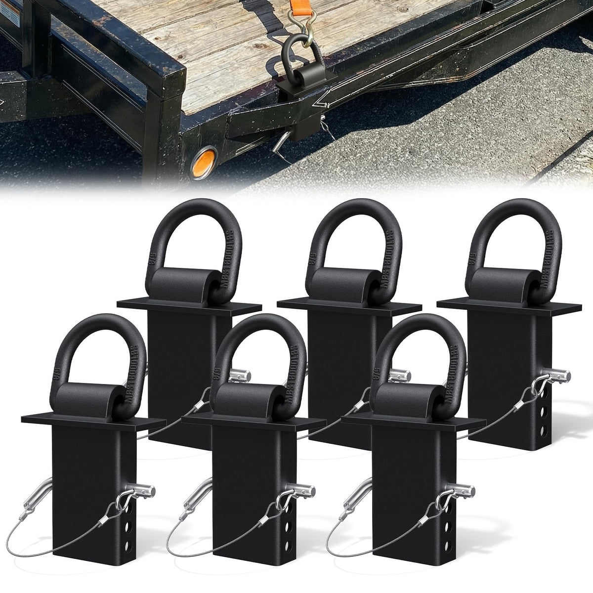 JY PERFORMANCE front view of D-ring anchor showing solid build and secure tie point