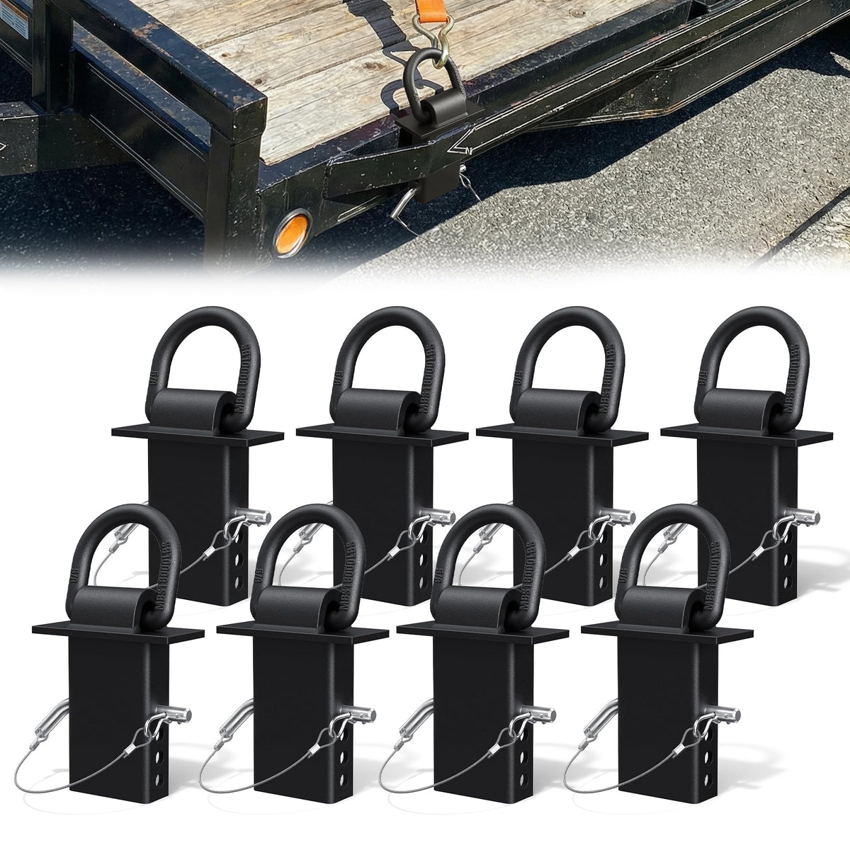 JY PERFORMANCE front view of stake pocket D-ring showing robust shape and secure anchoring benefit