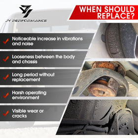 JY PERFORMANCE steel sleeve detail showing precision fit for stable body-to-frame alignment
