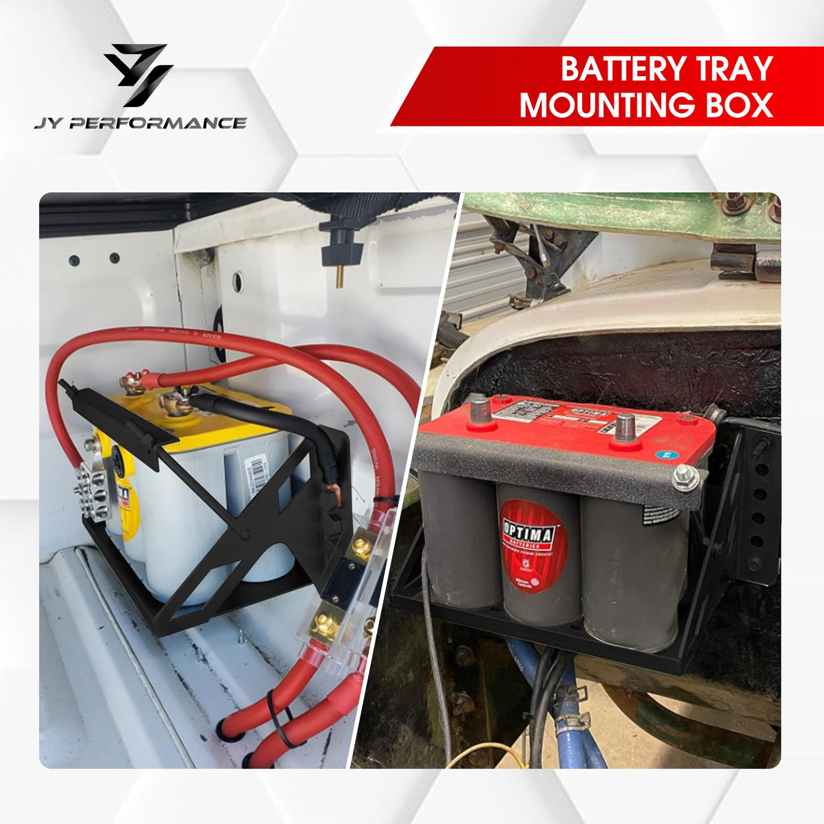JY PERFORMANCE top view with battery demonstrating fit and space-saving