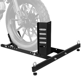 JY PERFORMANCE front view of wheel chock showing upright cradle and stability
