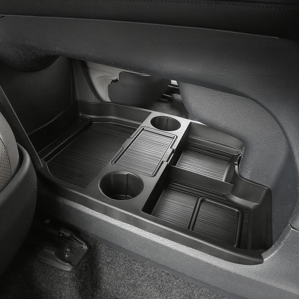 JYCDC front view installed in Sienna console showing extra organized storage