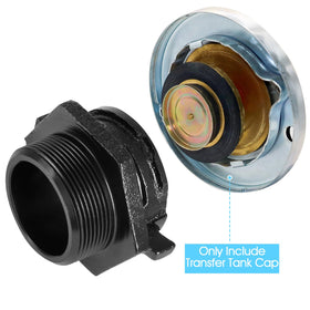 JYINCPED cap installed on transfer tank demonstrating real-world fit