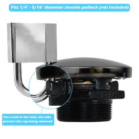 JYINCPED threaded neck profile showing 2-inch NPT fit compatibility