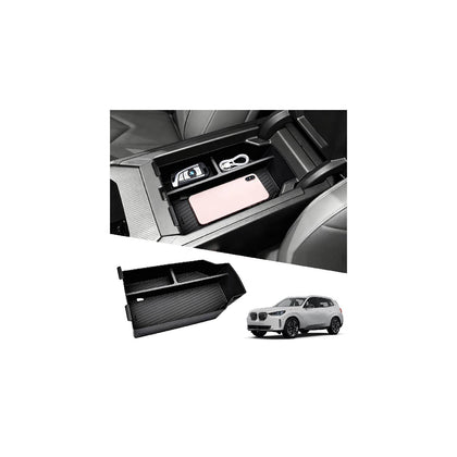 JYMAOYI front view of console organizer showing neat compartments and fit benefit