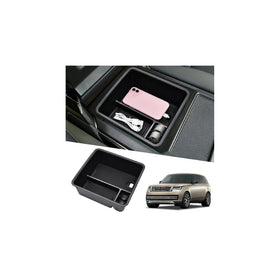 JYMAOYI front view of console organizer showing tidy compartments and improved organization