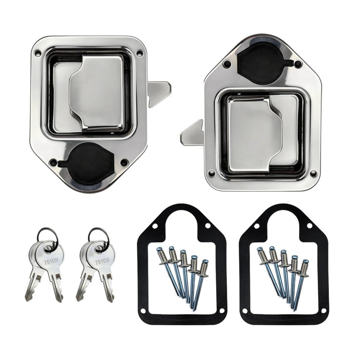 Jynprosper stainless steel front view showing durable finished latch and corrosion resistance