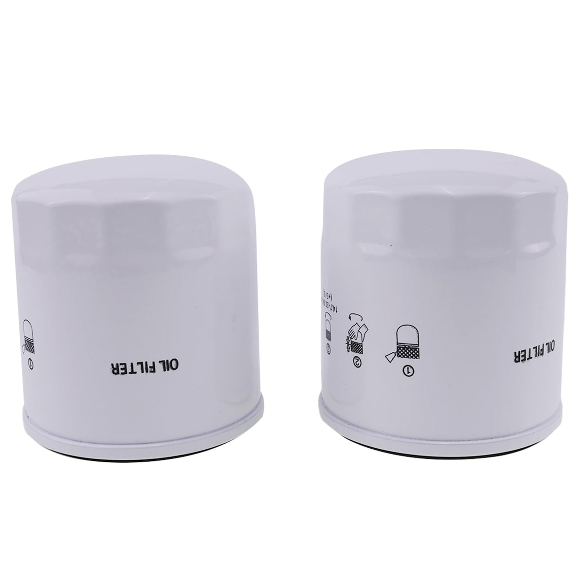 JZGRDN oil filter beside ruler showing compact size for easy storage and replacement