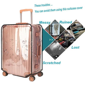 JZRSuitcase close-up of 0.4mm PVC texture demonstrating tear resistance and durability