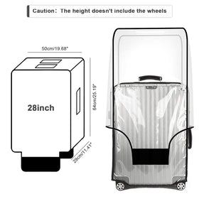 JZRSuitcase folded clear cover packed into small pouch showing compact storage benefit