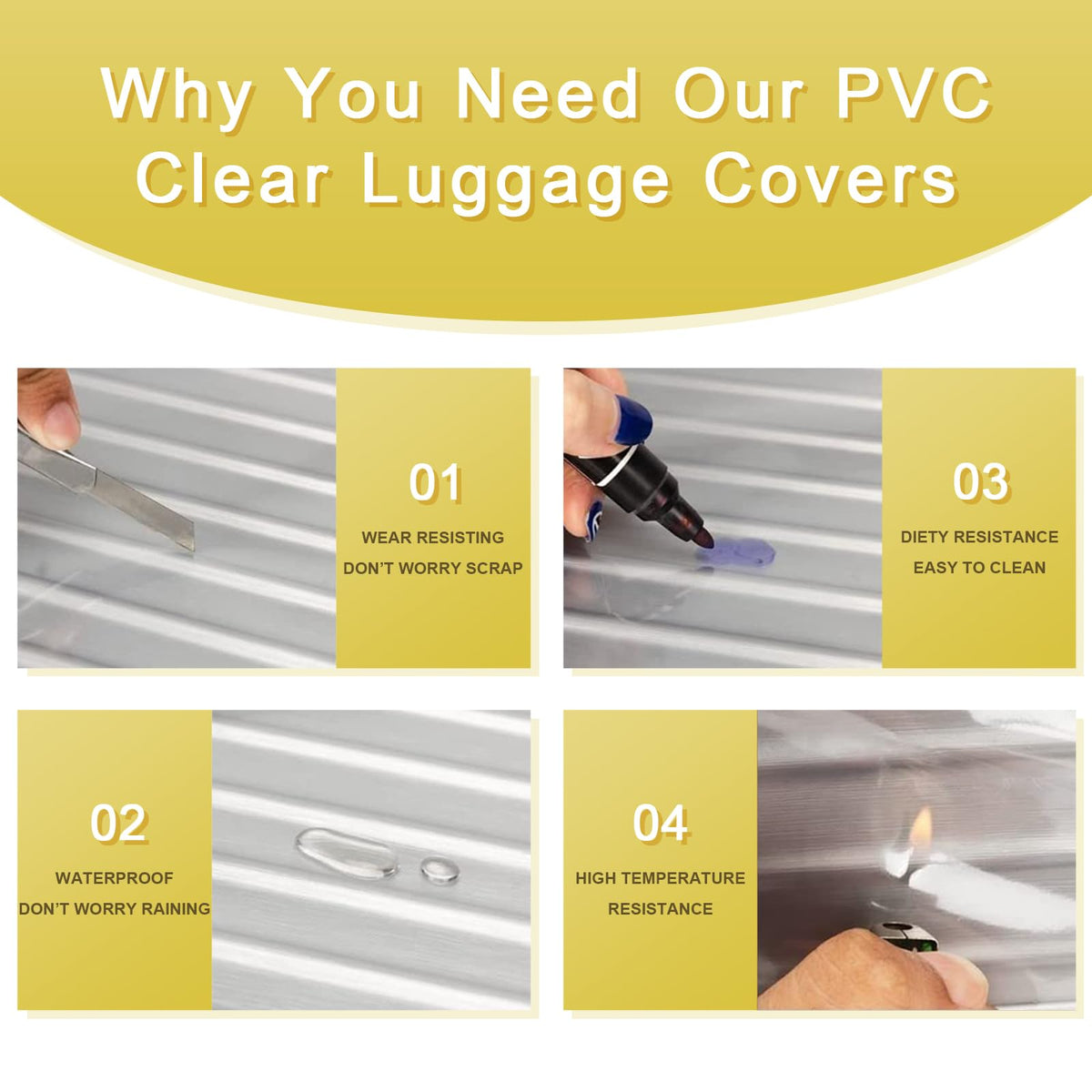 JZRSuitcase waterproof surface being wiped clean for easy maintenance