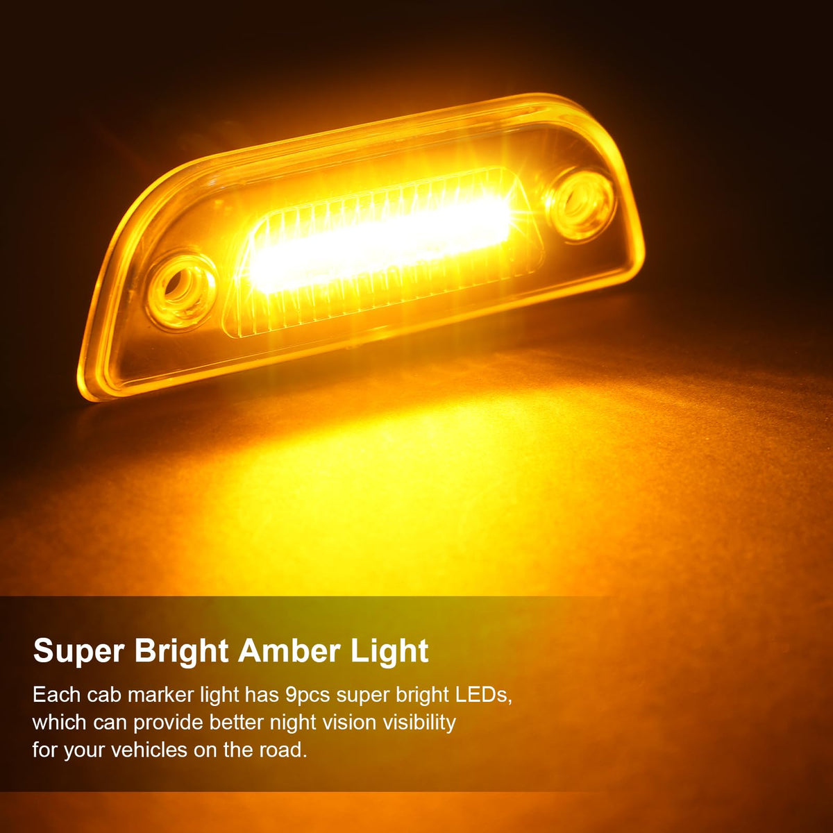 JZYZQBX close-up of 9-LED pearl reflectors and polycarbonate lens for even beam