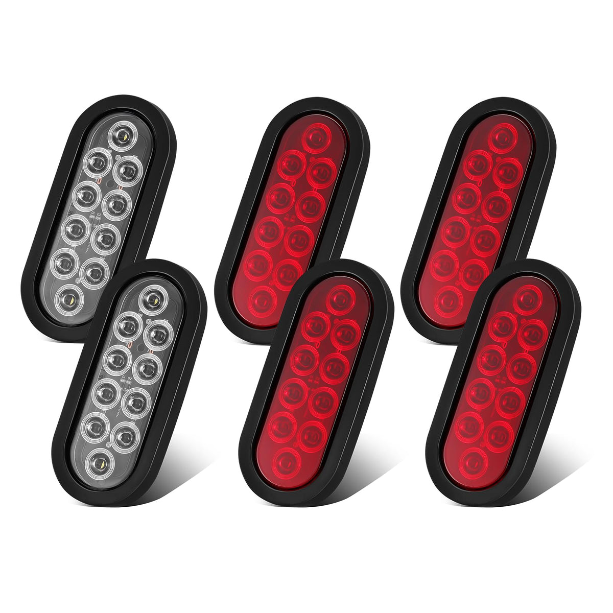 JZYZQBX front oval tail light showing bright output and clear lens